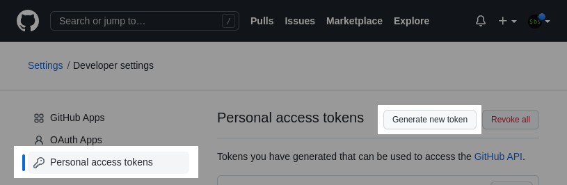 GitHub用户开发者设置